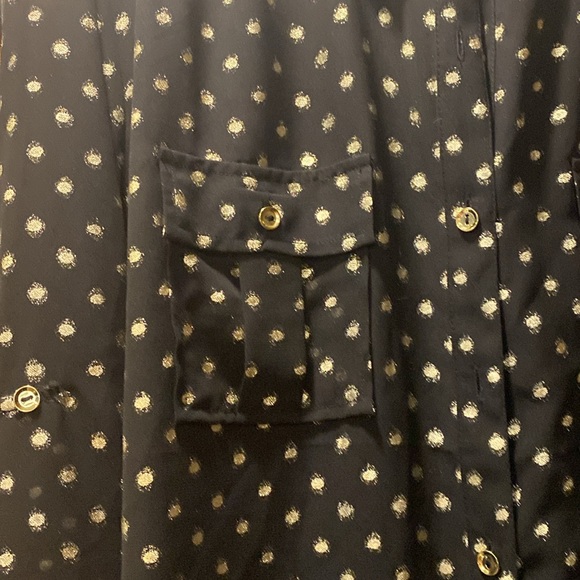 Faith & Joy Geometric Pattern Blouse Size Large Petite - Picture 2 of 7